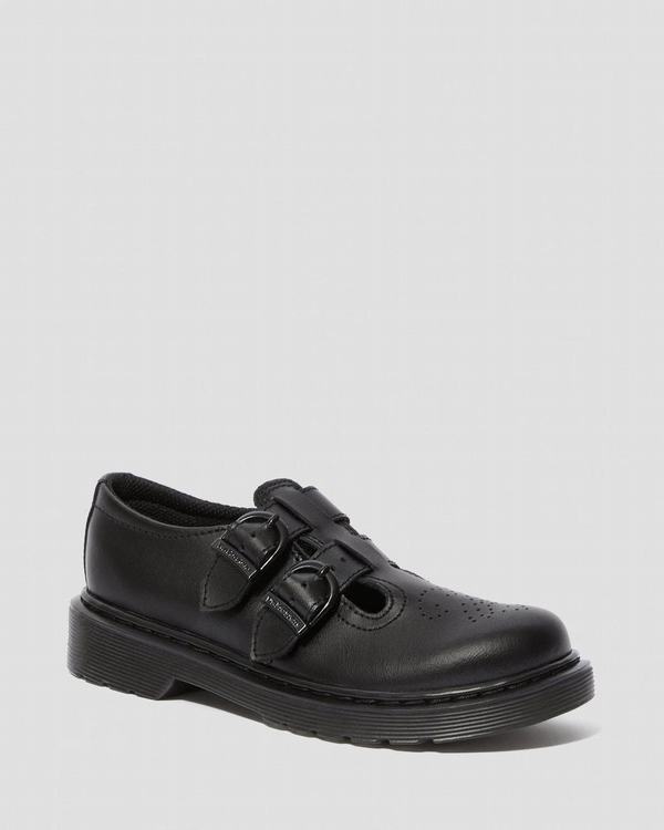 Dr Martens Dětské Polobotky Junior 8065 Leather Černé, CZ-617345